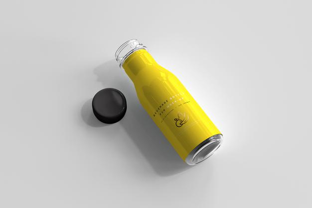 Free Beverage Bottle Mockup Psd