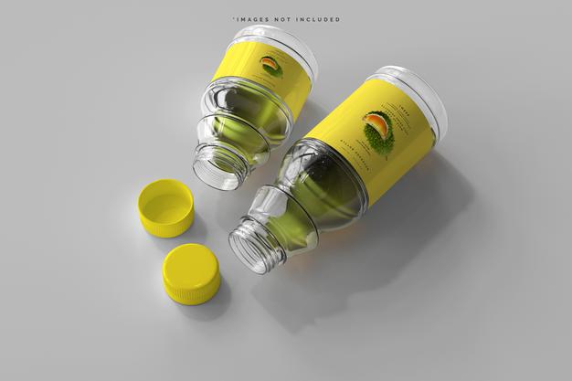 Free Beverage Bottles Mockup Psd