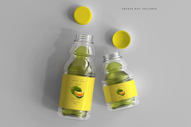 Free Beverage Bottles Mockup Psd