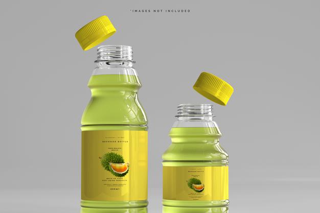 Free Beverage Bottles Mockup Psd