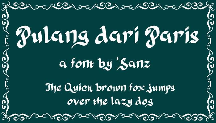 Free Pulang dari Paris Font