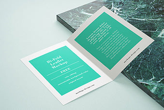 Free Bi-Fold Leaflet Mockup