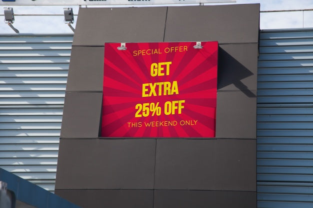 Free Billboard Mockup At Shopping Center Wall Psd