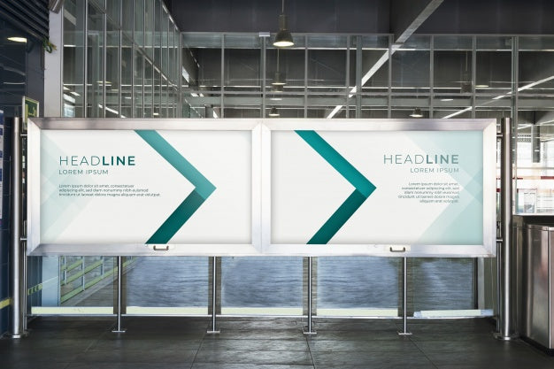 Free Billboard Mockup In Subway Station Psd