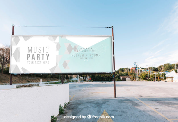 Free Billboard Mockup In Urban Environment Psd