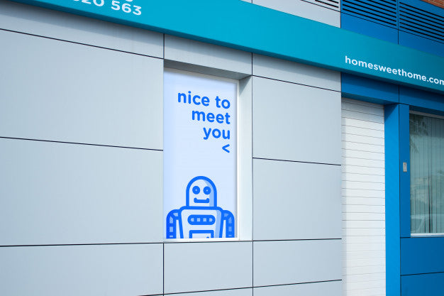 Free Billboard Mockup On Shop Window Psd