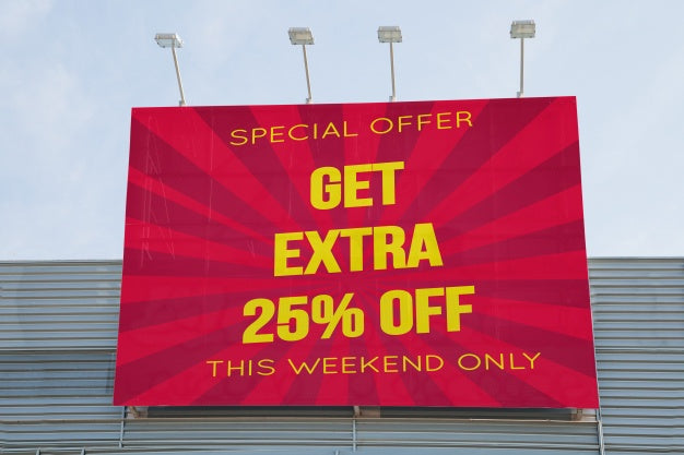 Free Billboard Mockup On Shopping Center Psd