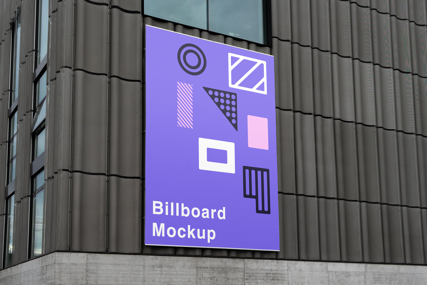 Free Billboard On Wall Mockup