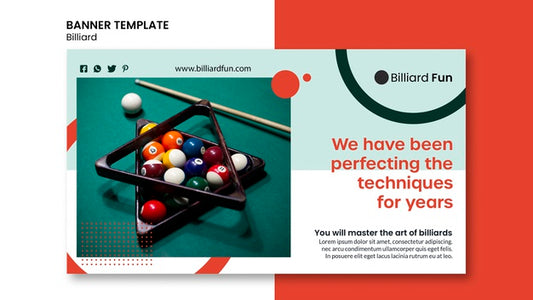 Free Billiard Concept Banner Mock-Up Psd