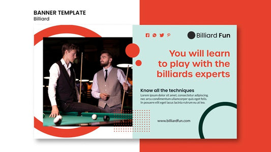 Free Billiard Concept Banner Mock-Up Psd