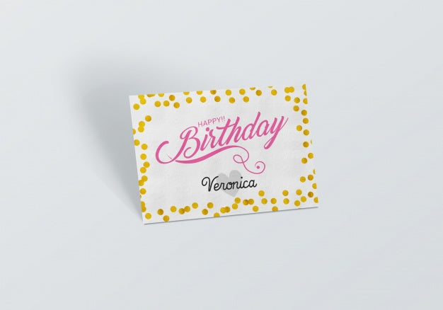 Free Birthday Card Mock Up Psd