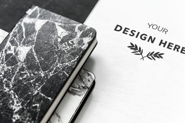 Free Black And White Set Of Printed Material Mockups Psd