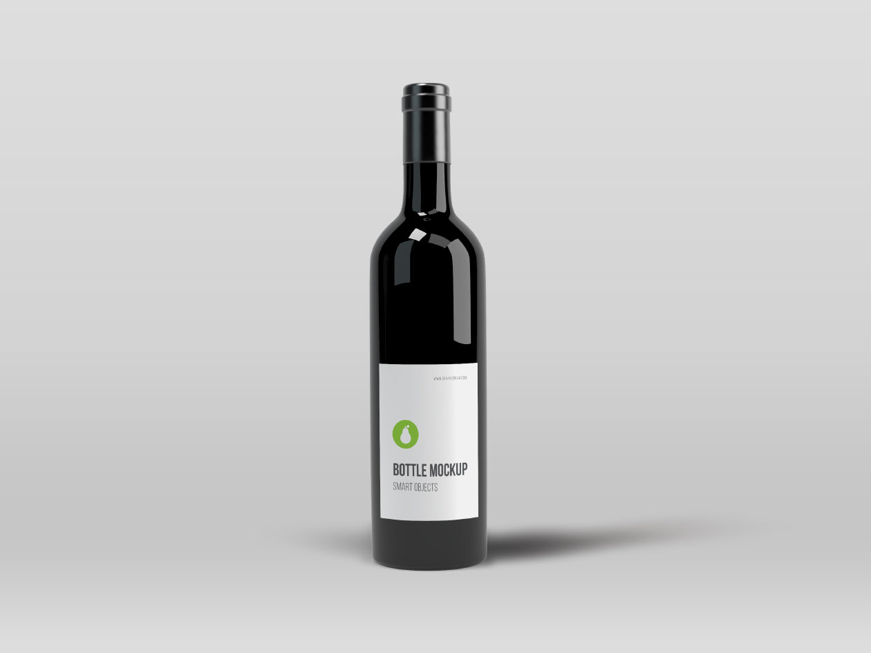 Free Black Bottle Mockup