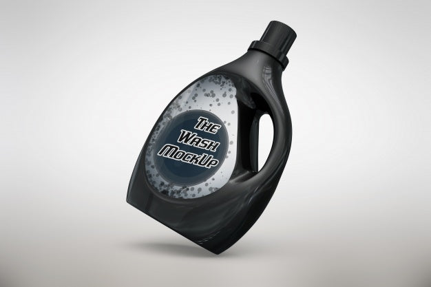 Free Black Detergent Packaging Mock Up Psd