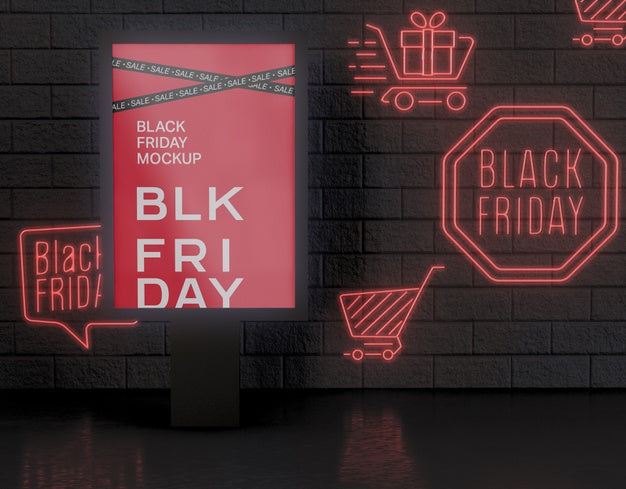 Free Black Friday Banner Mockup Psd