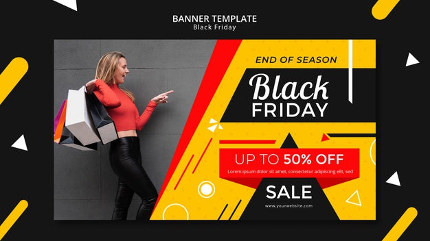 Free Black Friday Banner Template Mock-Up Psd