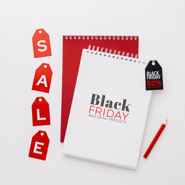 Free Black Friday Concept Mock-Up On Plain Background Psd