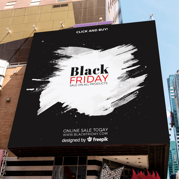 Free Black Friday Mock-Up Outdoors Psd