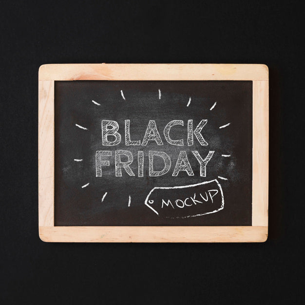 Free Black Friday Mockup With Slate Psd