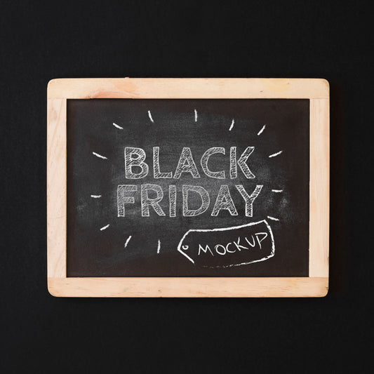 Free Black Friday Mockup With Slate Psd