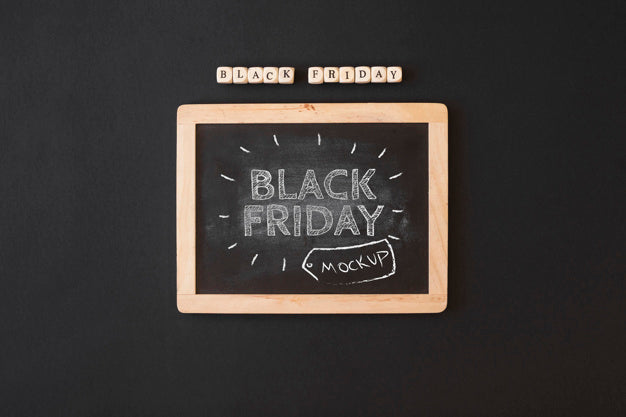 Free Black Friday Mockup With Slate Psd