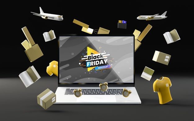 Free Black Friday Tech Sale Black Background Psd