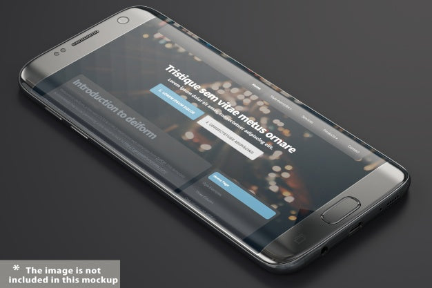 Free Black Smartphone Mock Up Psd