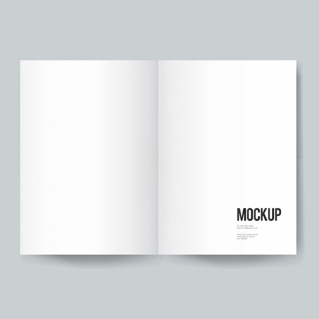 Free Blank Book Or Magazine Template Mockup Psd