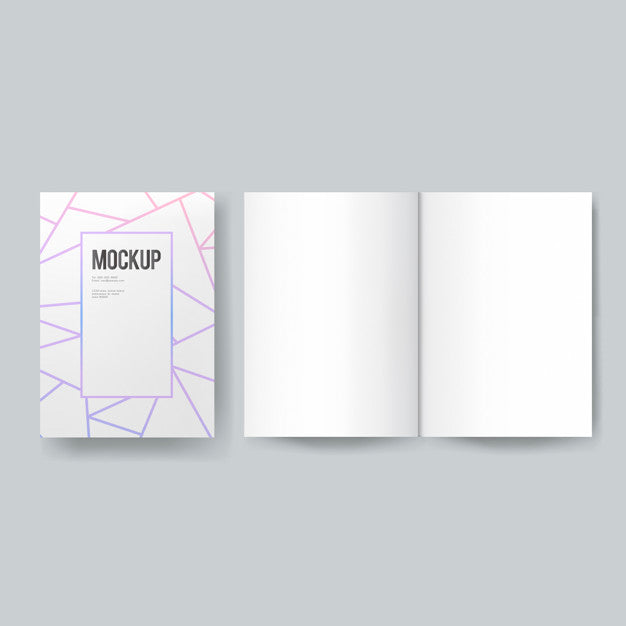 Free Blank Book Or Magazine Template Mockup Psd