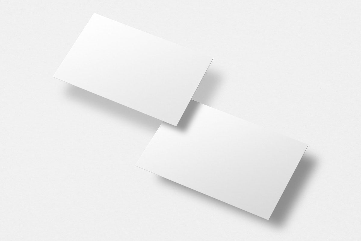 Free Blank Business Card Mockup Psd In White Tone With Front And Rear View