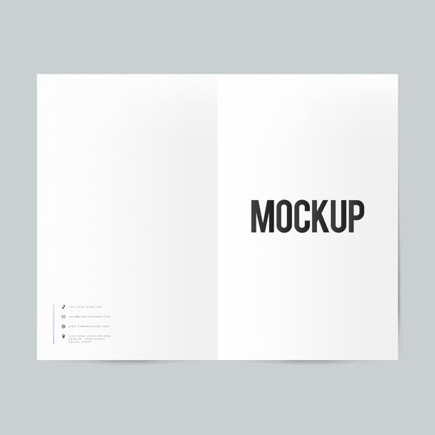 Free Blank Paper Brochure Template Mockup Psd