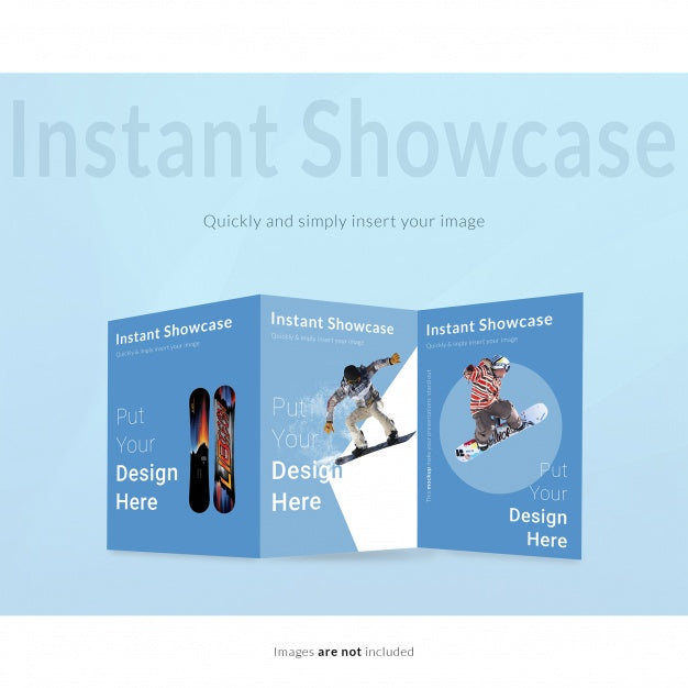 Free Blue Brochure Mock Up Psd