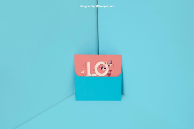 Free Blue Envelope In Corner Psd