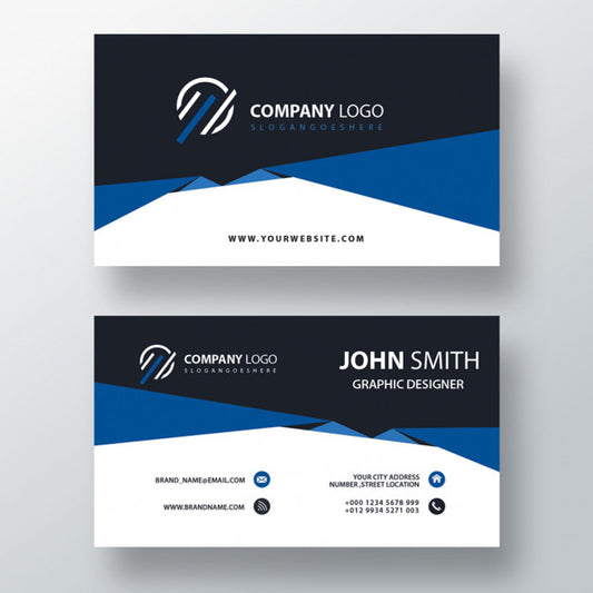 Free Blue Visit Card Psd