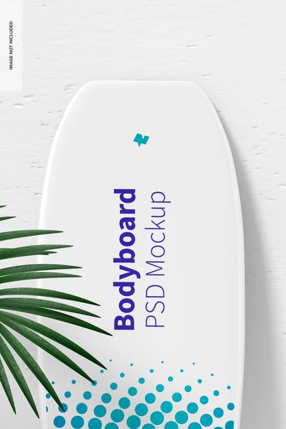 Free Bodyboard Mockup, Close Up Psd