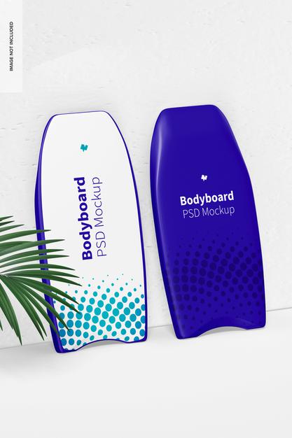 Free Bodyboard Set Mockup Psd