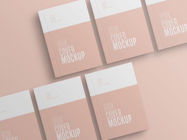 Free Book Cover Multiple Mockup Psd