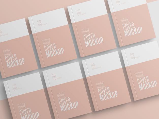 Free Book Cover Multiple Mockup Psd