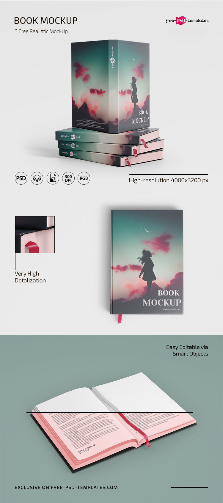 Free Book Mockup In Psd