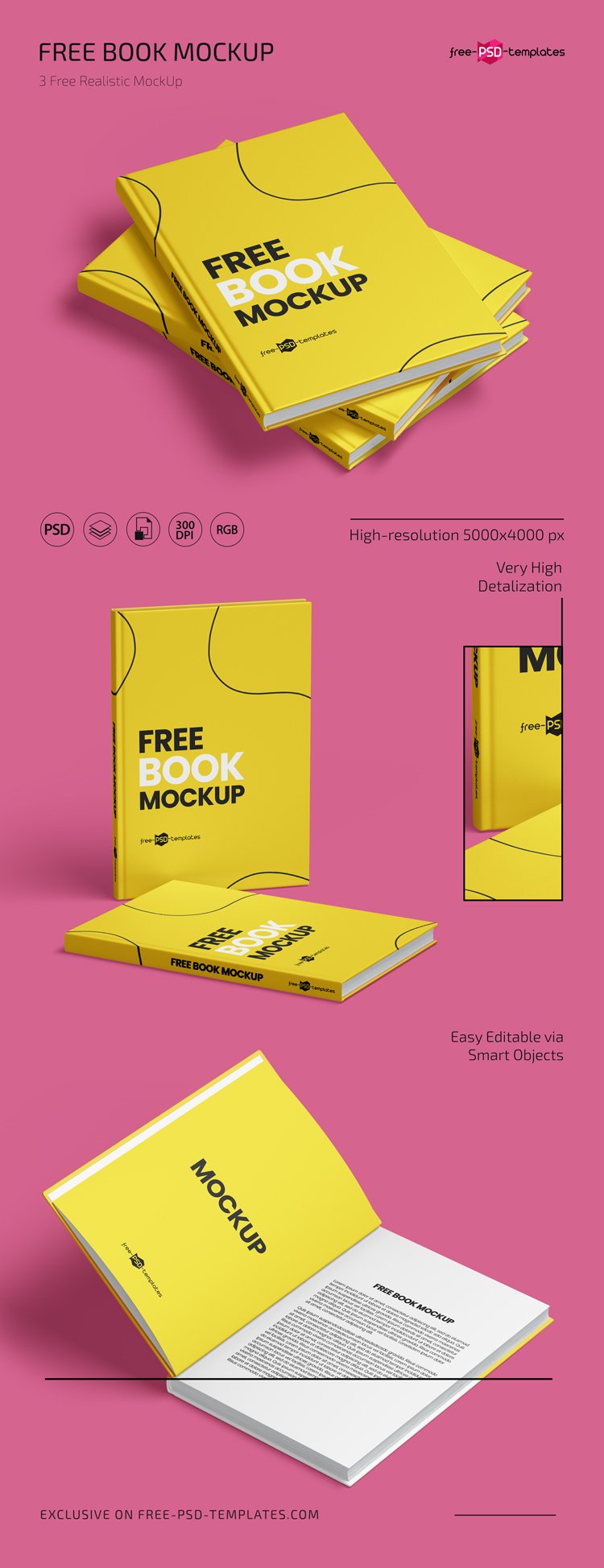 Free Book Mockups In Psd