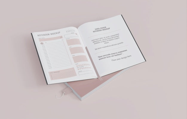 Free Book With Bookmark Design Mockup Psd