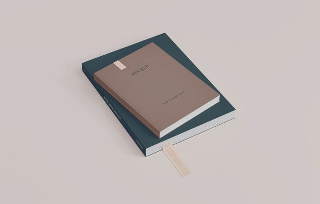 Free Book With Bookmark Design Mockup Psd