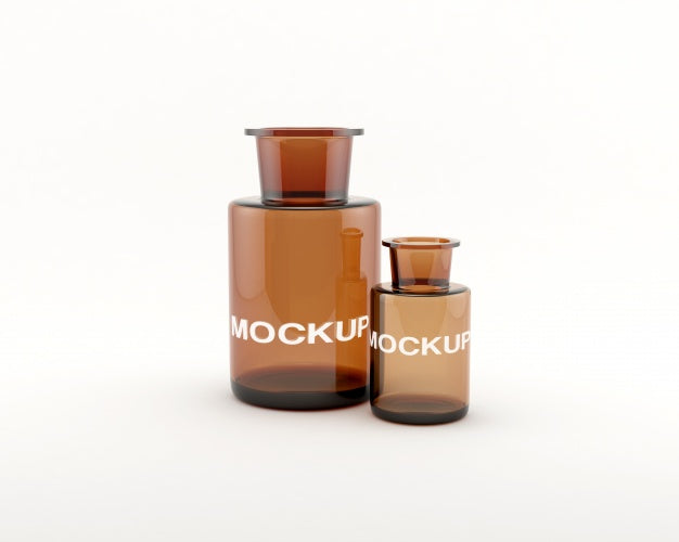 Free Bottles Mock Up Design Psd