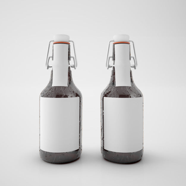 Free Bottles With Blank Label Psd