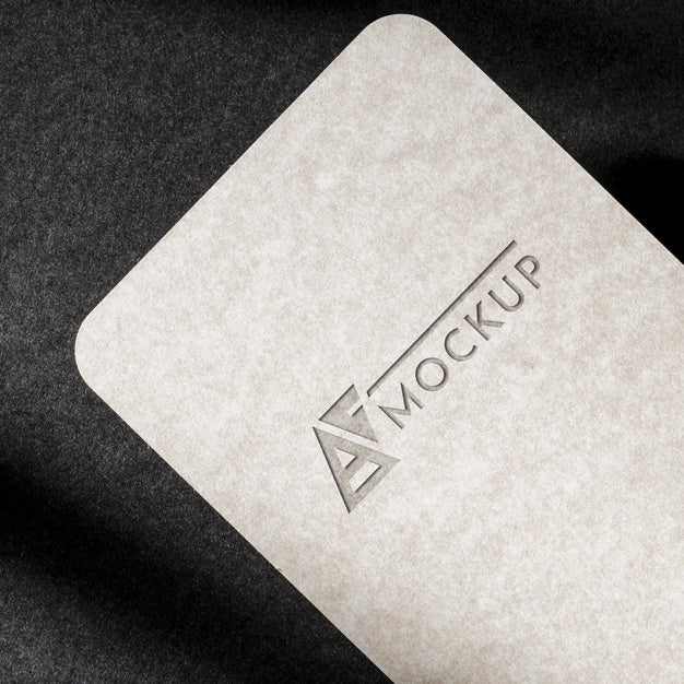 Free Branding Identity Business Card Mock-Up On Dark Background Psd