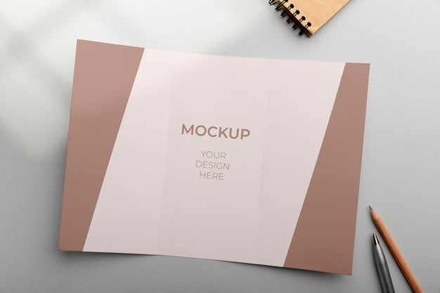 Free Brochure Mockup In Real Context Psd