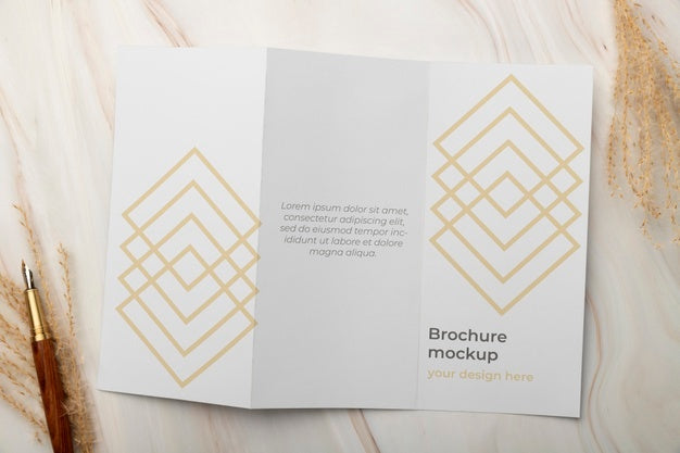 Free Brochure Mockup In Real Context Psd