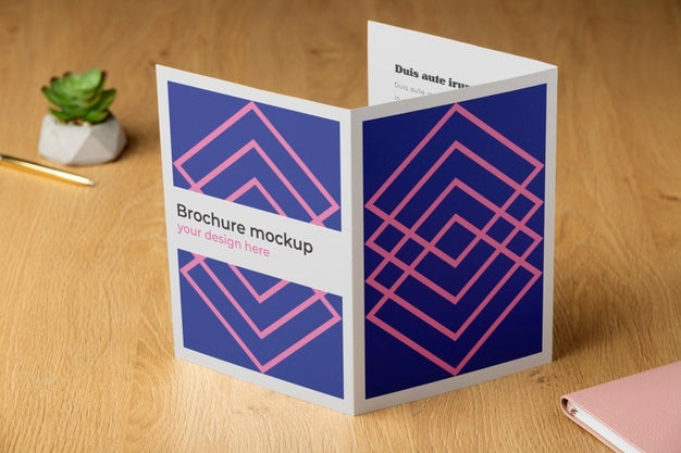 Free Brochure Mockup In Real Context Psd