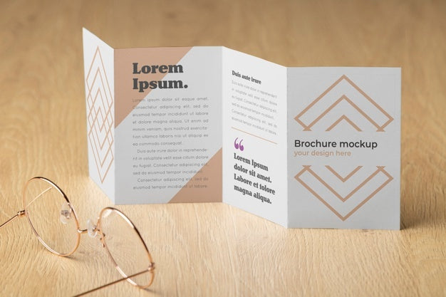 Free Brochure Mockup In Real Context Psd