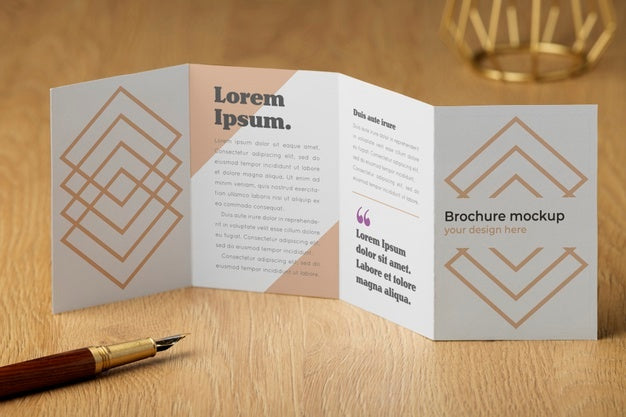 Free Brochure Mockup In Real Context Psd